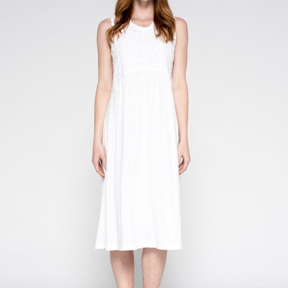 White lace top dress